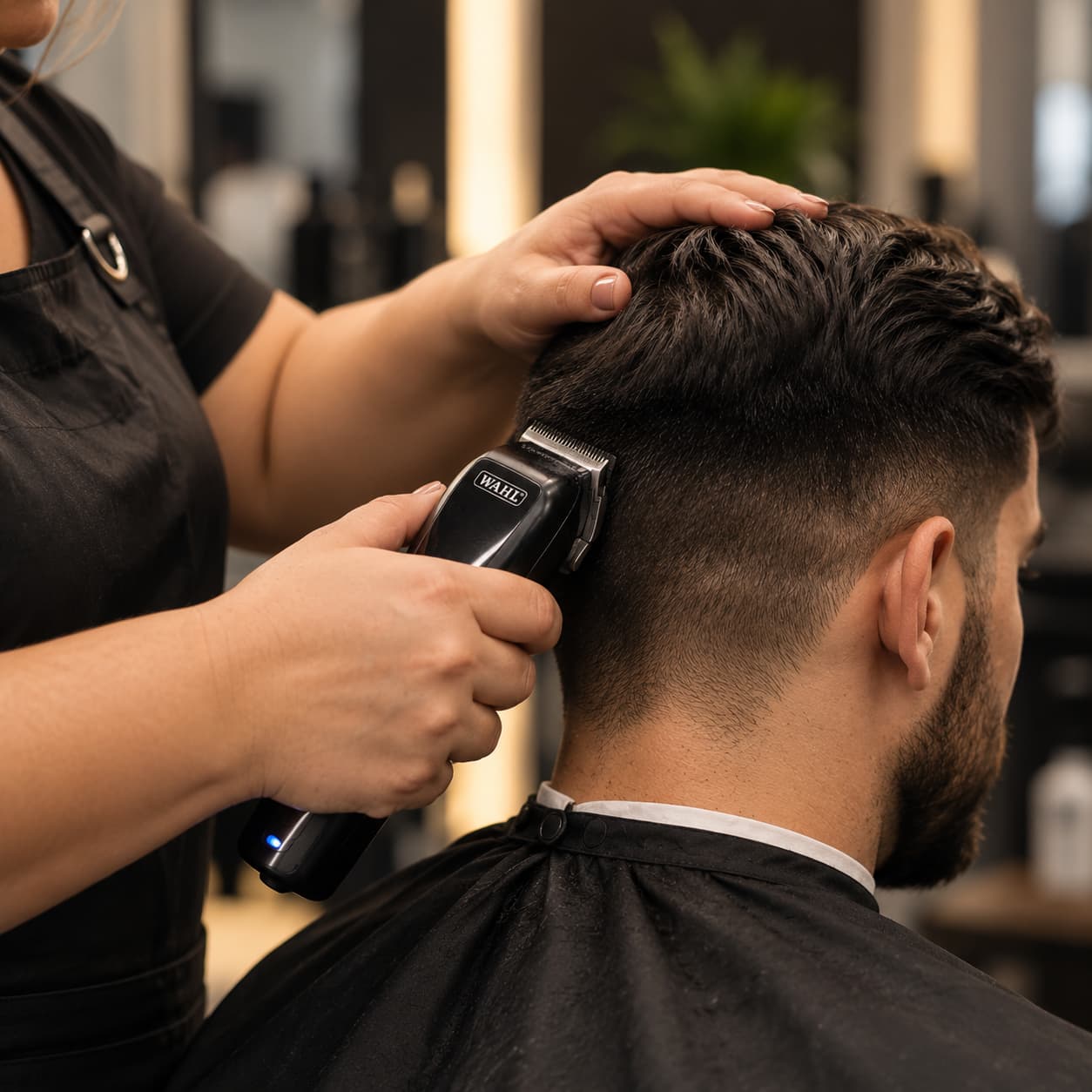 Corte de cabello para caballero con máquina